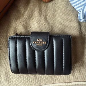 Coach Black Quilted Wallet